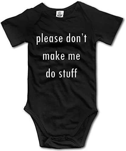 Baby Onesie Please Don't Make Me Do Stuff Cotton Funny Bodysuits