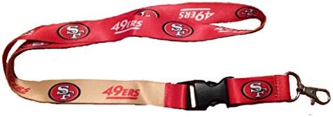 GeauxDat Collectibles San Francisco 49ers NFL Team 2-Tone Breakaway Team Lanyard Keychain ID Badge Holder Necklace