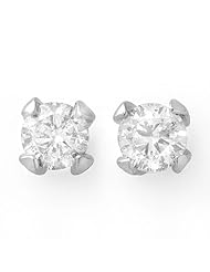 Natural 1.0 ctw Diamond Stud Earrings 14K White Gold