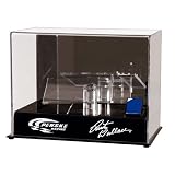 Rusty Wallace 1/24th Die Cast Display Case with Platform and Piece of Race Used Sheet Metal