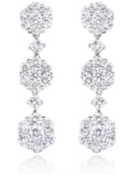 Diamond & 18k White Gold Dangle Earrings