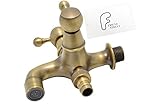 アンティーク レトロ 調 真鍮 蛇口 【FRIEND STREET】 ディズニー お掃除 アイテム 付き (5. 14cm ２口用)