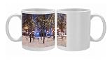 Christmas decoration at Old Town Squares park at twilight, Stare Mesto, Photo Mugs