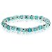 Murano Glass Evil Eye Baby Blue Beads CZ title=