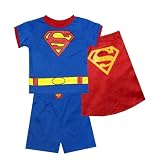 Superman Shorts Pajamas with detachable cape for boys