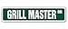 GRILL MASTER Street Sign cook bbq grilling cookout Bar | Indoor/Outdoor | 18