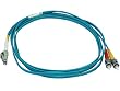 10Gb Fiber Optic Cable, LC/ST, Multi Mode, Duplex - 2 Meter (50/125 Type) - Aqua