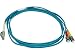 10Gb Fiber Optic Cable, LC/ST, Multi Mode, Duplex - 2 Meter (50/125 Type) - Aqua