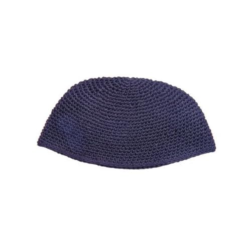 Big Jewish Kippah Dark Blue Yamaka Hat Other