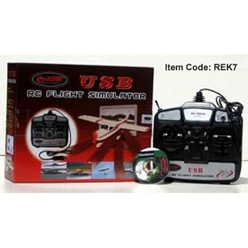 USB Flight Simulator 6 Channel Remote Control Training Com from Toy RC Airplanes