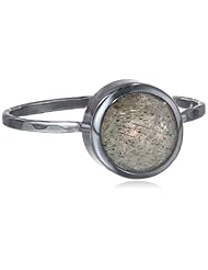 Melissa Joy Manning Sterling Silver Rose Cut Bezel Set Labradorite Ring, Size 7