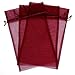 30 Designer Organza Fabric Gift Bags and Gift Pouches Party Gift Bags Red 6.75