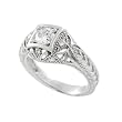 Sterling Silver Pave Style Round Cut CZ Fashion Ring