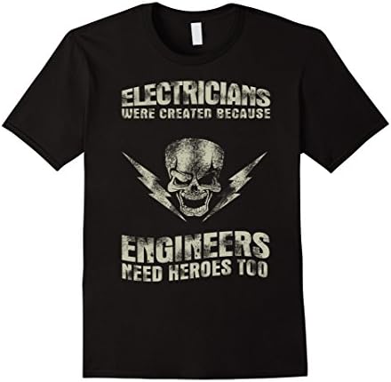 Men's Electrician Tools Store - Engineers Need Heroes Too 2XL Black