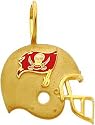 14K Gold Enameled NFL Tampa Bay Buccaneers Football Helmet Charm