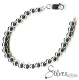 Sterling Silver Continuous Bead (6mm) Chain Bracelet by SilverChicks - 7 inches