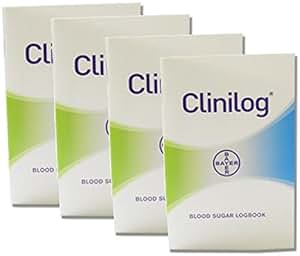 Amazon.com: Bayer Ascensia CliniLog Self Testing Record Book, 4 Books ...