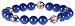 Gold Plated Sterling Silver Dyed Blue Howlite with title=