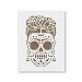 Frida Sugar Skull Stencil - Sugar Skull, Dia De Los Muertos, Pumpkin Stencil