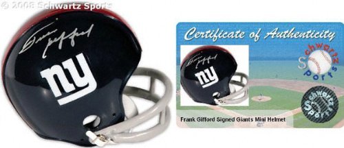 Frank Gifford New York Giants Autographed T/B Riddell Mini Helmet