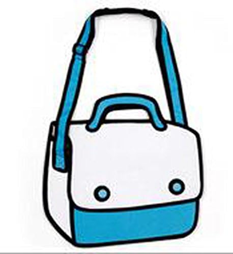 Oime 2 Colors 3D Jump Style 2D Drawing From Cartoon Paper Shoulder Bag