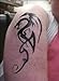 Black Tribal Dragon Temporary Tattoo