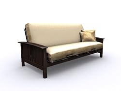 American Furniture Alliance Elite Hermosa Full Metal/Wood Futon Frame, Espresso