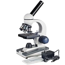 AmScope M150C / M150C-I 40X-1000X All-Metal Optical Glass Lenses Cordless LED Student Biological Compound Microscope
