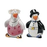 Adam & Ziege Penguin Bride and Groom Porcelain Salt and Pepper Pots