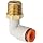 SMC KQ2L07-35A PBT & Brass Push-to-Connect Tube Fitting, 90 Degree Elbow, 1/4" Tube OD x 1/4" NPT Male