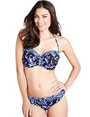Floral Print Bandeau Bikini Top