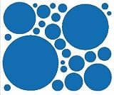 Review Westgate  / 25 Bright Blue Peel and Stick Polka Dots Vinyl Wall Decor Removable Stickers