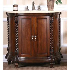 Upperclass Furniture W5297-11 Sink Chest- Under Mount Bone Color Sink- Cream Marble... by Upperclass Furniture