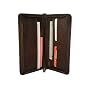 Genuine LEATHER Travel Document Passport Zippered Case Holder