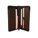 Genuine LEATHER Travel Document Passport Zippered Case Holder