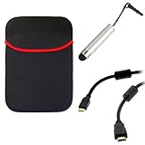 GTMax 10inch Neoprene Case + 6FT Mini HDMI Cable & FREE Mini Stylus with Flat Tip for Archos 101 Internet Tablet, 70 Internet Tablet ;Coby Kyros MID7005, MID7015 Tablet ; ASUS Eee Pad Transformer TF101 GTMax 10inch Neoprene Case + 6FT Mini HDMI Cable & FREE Mini Stylus with Flat Tip for Archos 101 Internet Tablet, 70 Internet Tablet ;Coby Kyros MID7005, MID7015 Tablet ; ASUS Eee Pad Transformer TF101