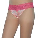 Ladies Sexy Stretch Hipster Brief Thong Panties Underwear / Knickers - Pink -Size: L