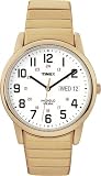  : Timex Men's Goldtone Expansion Easy Reader Strap Watch, 20471, Indiglo, QUICK-DATE, 50 Meter, 10 Year Battery