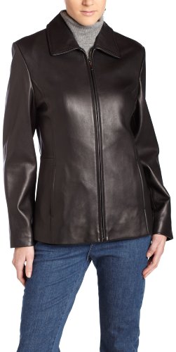 Liz Claiborne Women's Zip Front Leather Jacket