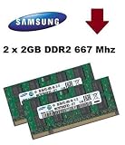 Produkt-Bild: 2x 2 GB 4GB SAMSUNG RAM DDR2 SO-DIMM 667MHz PC5300 f&uuml;r iMac + MacBook + MacBook Pro + mac mini