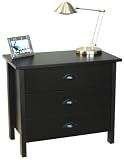Chest of Drawers - 3 Drawer (Black) (24.75H x 28.5W x 16D)