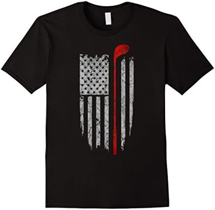 Men's Golf US Flag T Shirt. Golf Player/Golf Lover Large Black