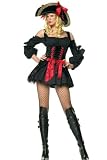 Pirate Wench Costume Incl Peasant Top W/ Dress W/ Arm Wraps
