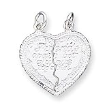 Sterling Silver Best Friend 2-piece break apart Heart Charm