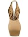 Doublju Womens Fitted Dress with Halter Neck and Sexy Back
