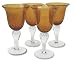 Artland Iris Amber Goblet, Set of 4