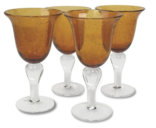Artland Iris Amber Goblet  Set of 4