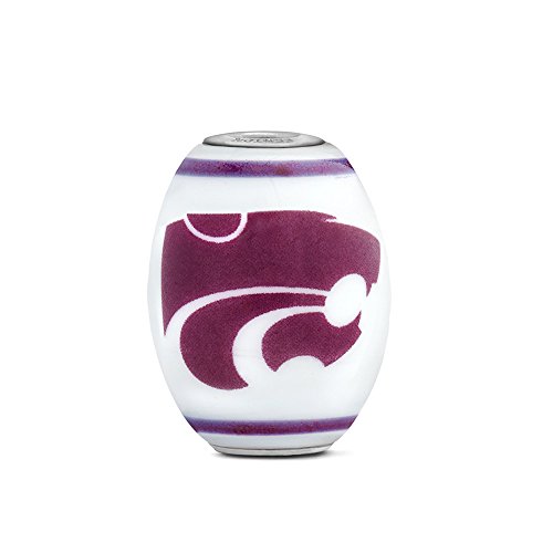 Kansas State Wildcats Large Glass Bead Fits Most European Style Bracelets