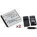 eForCity 2 Battery+Charger Compatible with KODAK Klic-7004 V1073 V1233 V1253