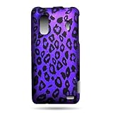 WIRELESS CENTRAL Brand Hard Snap-on Shield With PURPLE LEOPARD Design Facep ....